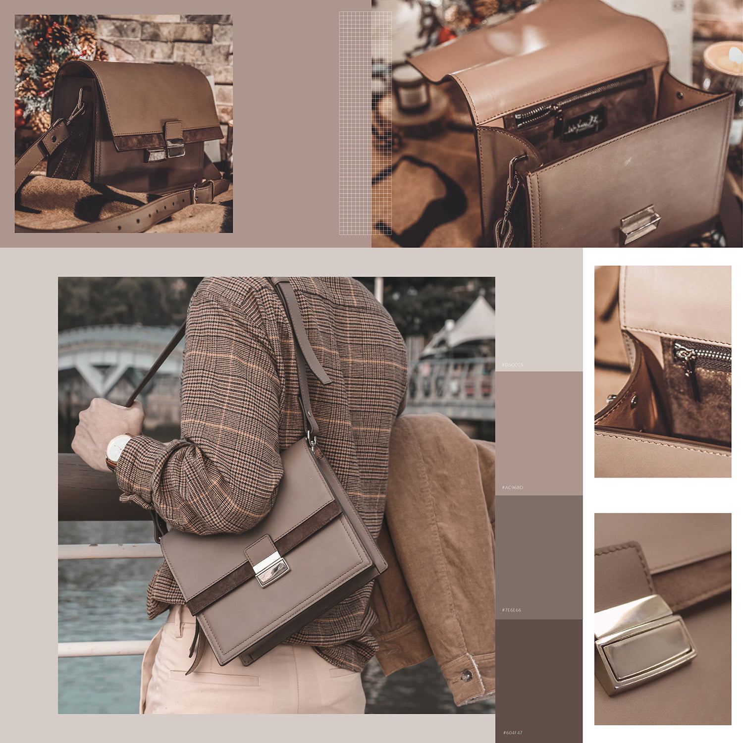 中性硬挺側背包-吳軒手工皮包老師作品